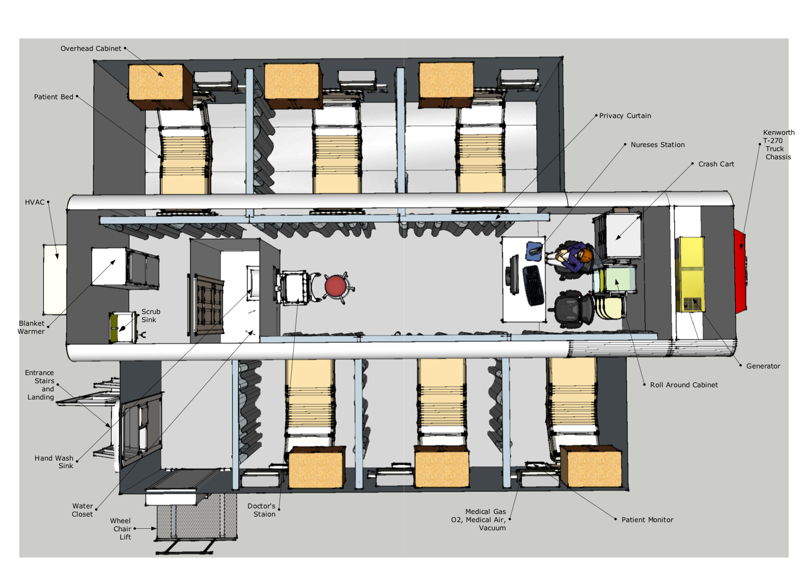 Mobile Patient Ward Unit (30′)(9M) Mobile Healthcare