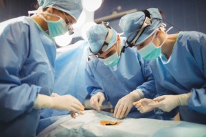 Surgeons Inside Mobile Trauma Surgical Trailer