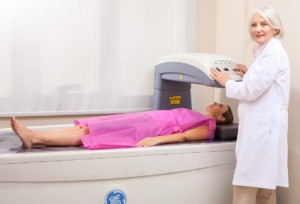  Patient Undergoing Scan Inside Mobile X Ray Facility