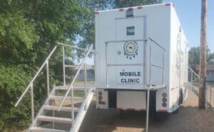 Fort Peck Tribes Mobile Clinic Rear View with Stairs
